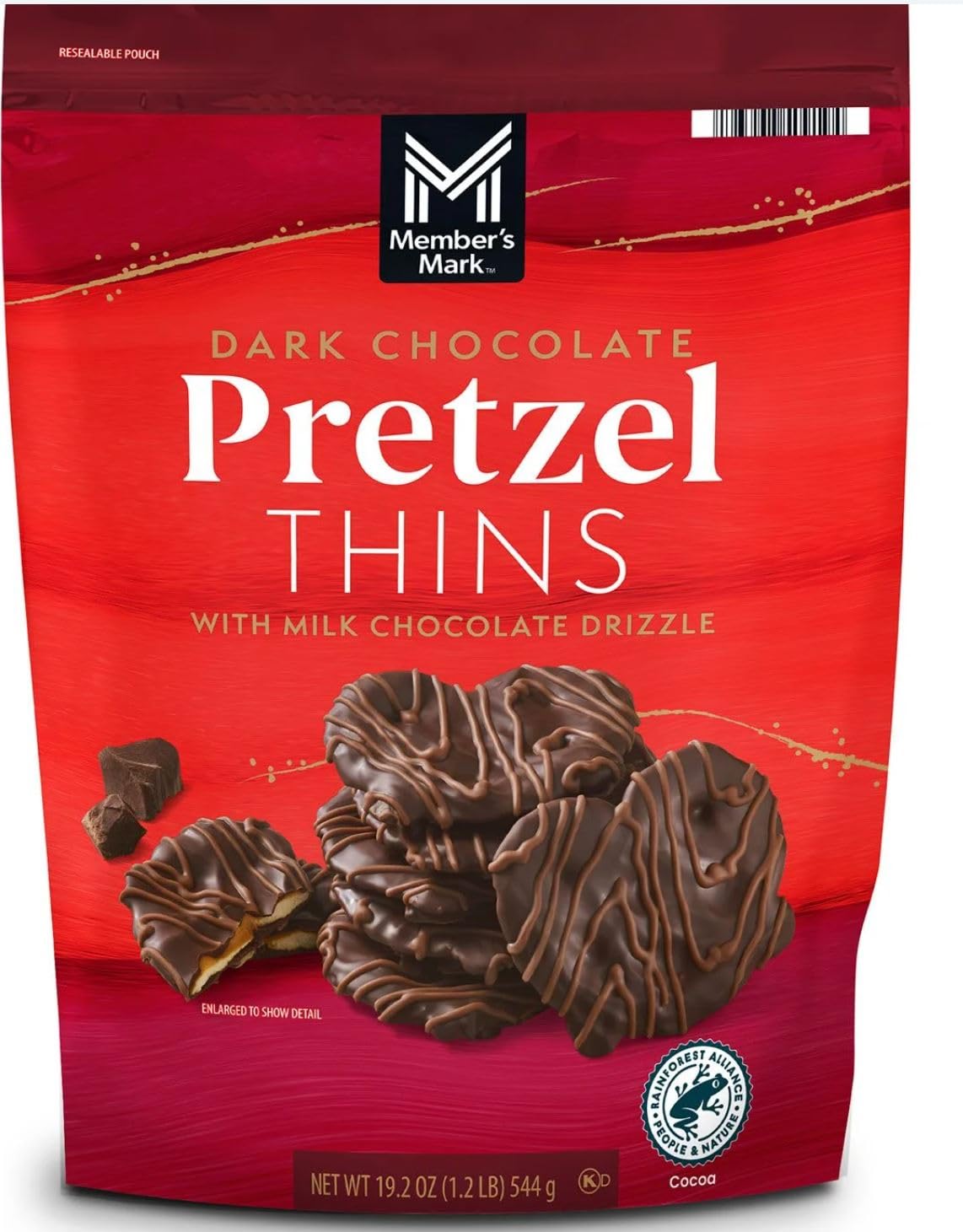 MM Dark Chocolate Pretzel Thins, 19.2 oz. (1 pack)