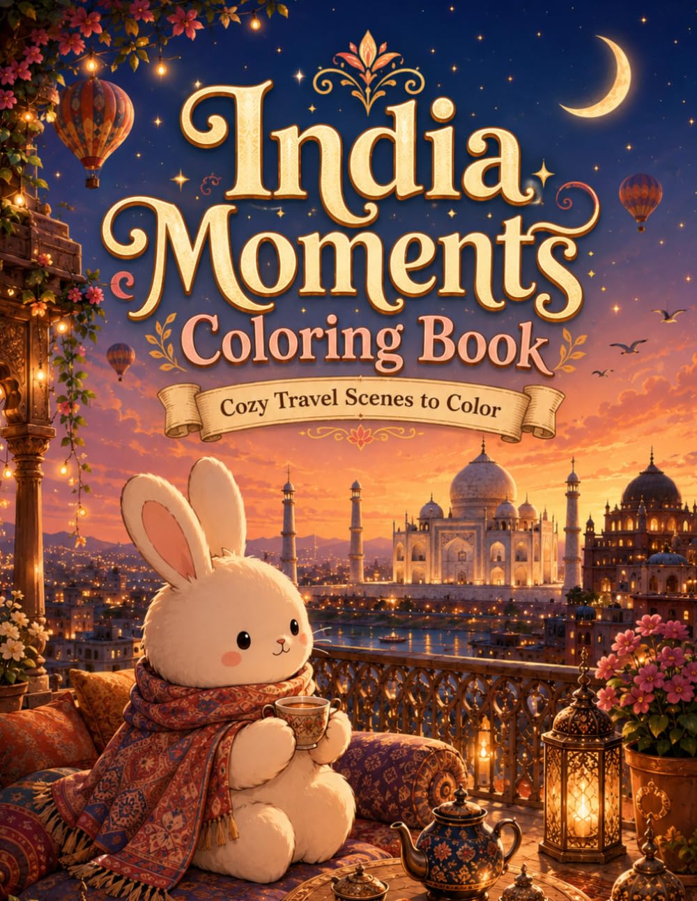 India Moments Coloring Book: Cozy Travel Scenes to Color