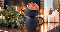 Vista 4 de STAGLIFE Tazas de 20 onzas negras mate de Moscú Mule tazas de cobre puro para agua potable, regalos para hombres y mujeres en aniversario, tazas