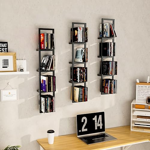 Miniatura 4 de MAWEW DVD Storage,DVD shelf,CD Storage,CD Rack,DVD Storage shelves,Video Game Storage,Media Rack,Movie Rack,Video Game Rack,Metal Media Storage Rack