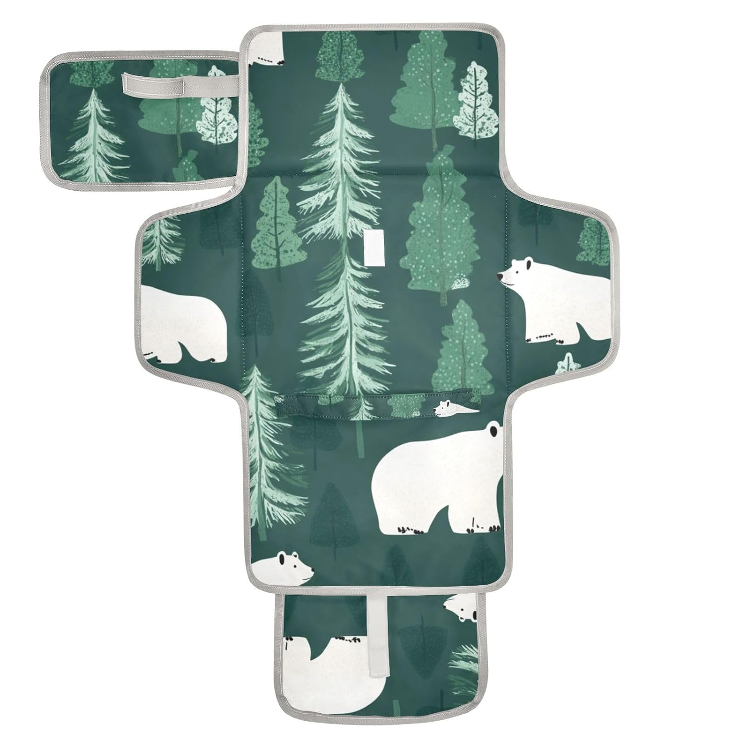 Simple White Bear Forests Reusable Baby Changing Pads with Tissue Pocket Portable Changing pad for Baby for Newborns Girl & Boy cambiadores de pa?ales para Bebes