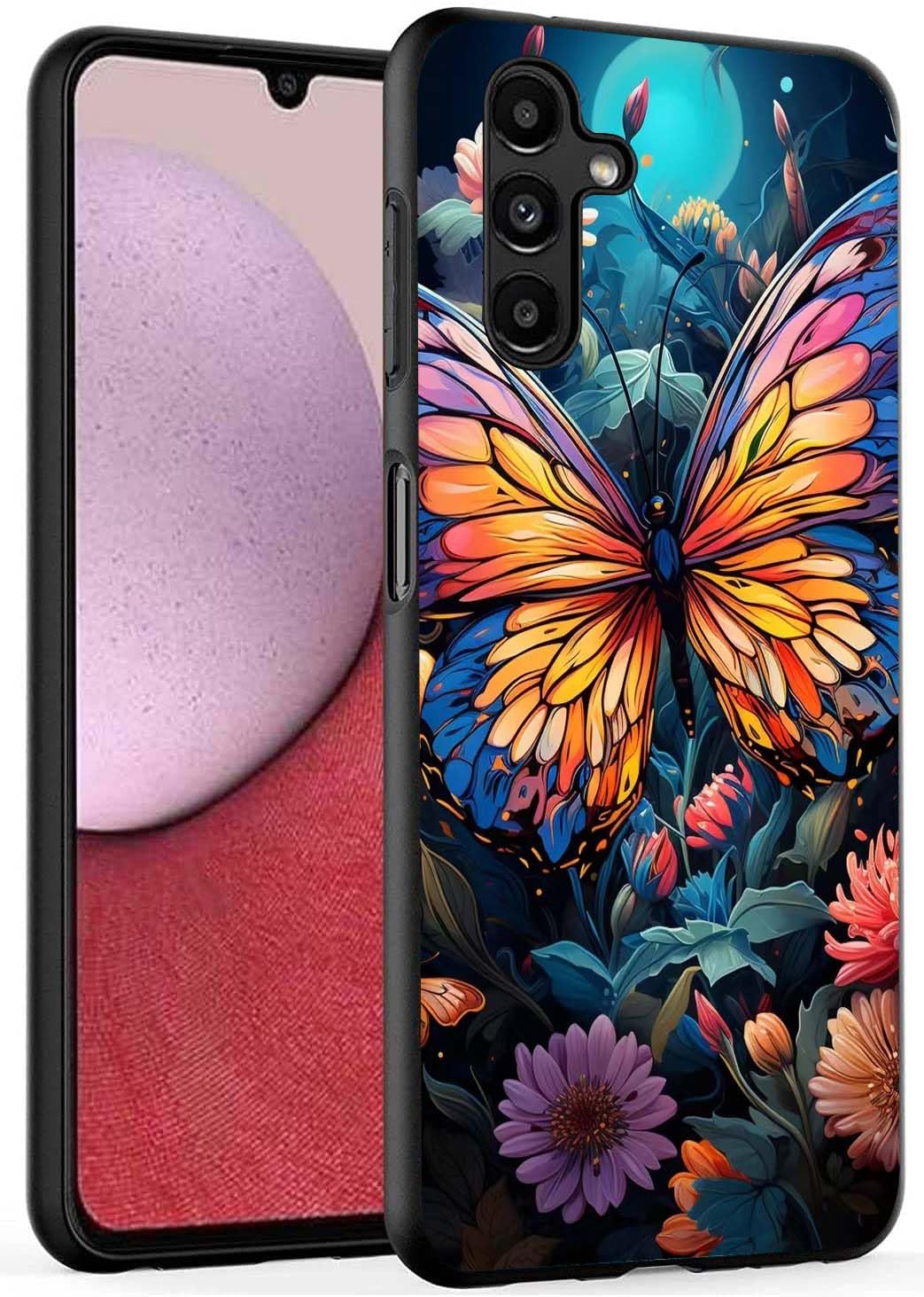Bereajoy for Galaxy A14 5G Case,TPU Ultra-Thin Anti-Drop Protective Cover Protector Phone Case for Samsung Galaxy A14 (Butterfly-1)