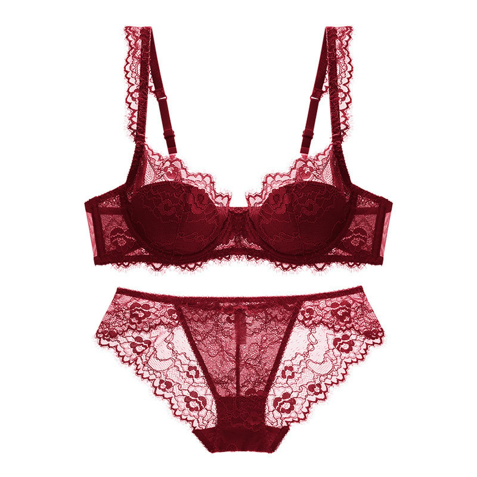 BHS Sexy Push-up-BH-Set Aus Spitze – Deckt Die Seitlichen Brüste Ab, Hebt Und Stützt Brust-weiß-38 85d