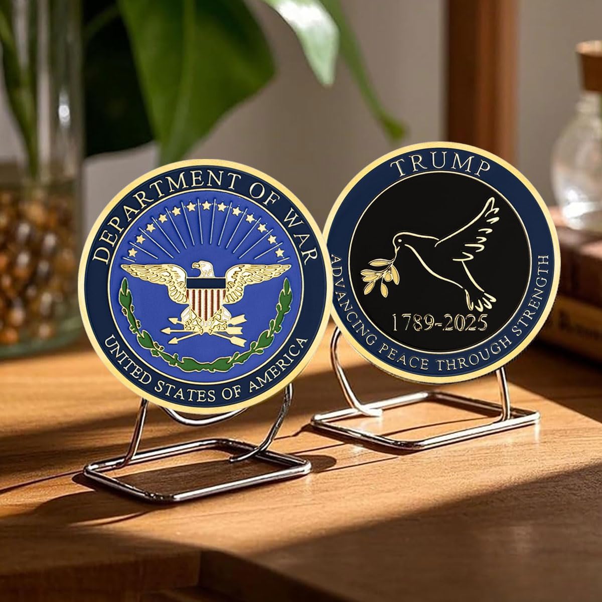 Department of War Challenge Coin Advancing Peace Through Strength Soldier Graduating Gift Coins (DOW002-10 Pack)