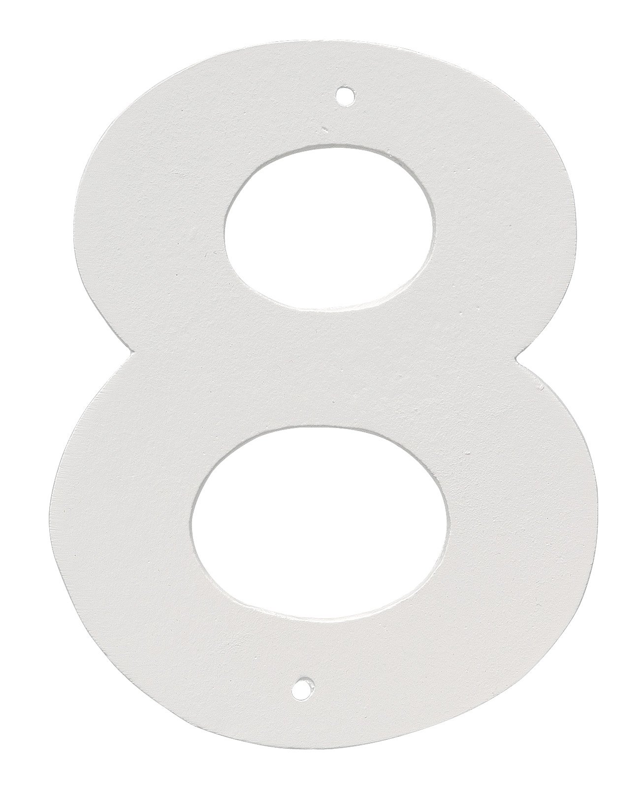 Montague Metal Products10" Aluminum House Number 8 Outdoor Plaque, Medium, White