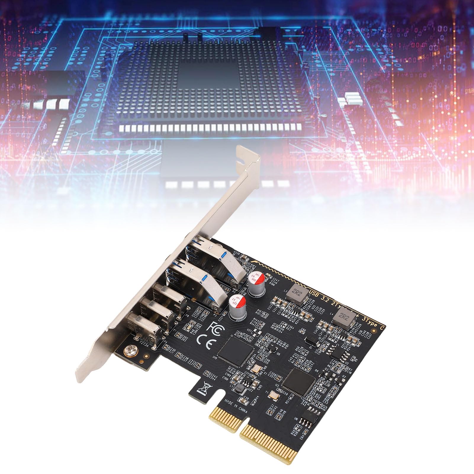 Karta PCIE USB 3.0, 10Gbps PCI Express do USB Type C Karta Rozszerzajaca