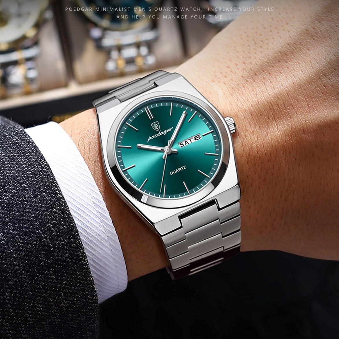 Relógio masculino original relógio de quartzo impermeável de aço inoxidável relógio mão luminoso moda casual calendário (POEDAGAR-618) em promoção! Veja a oferta e mais achadinhos de Relógios de pulso 6 Hoje é o melhor dia para comprar Relógio masculino original relógio de quartzo impermeável de aço inoxidável relógio mão luminoso moda casual calendário (POEDAGAR-618) com aquele preço maroto! Promoção! Aproveite a oferta! 6