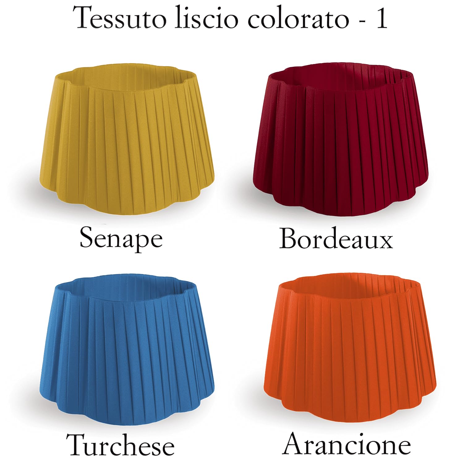Paralume Margherita Ovale per lampada interamente Fatto a Mano in 12 colori con Tessuto Seta di qualità (attacco E27 e E14) (32 cm, Turchese)