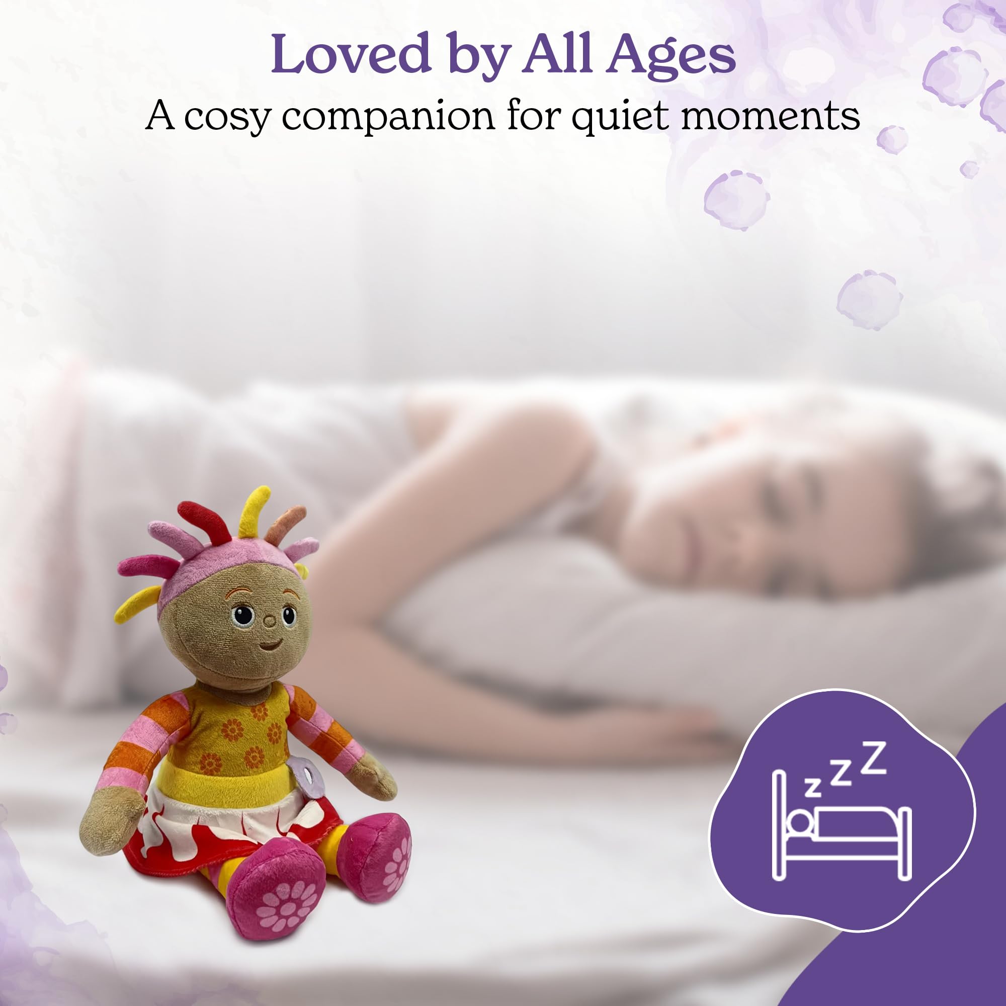 Warmies Plush Upsy Daisy Mikrowellengeeignetes Spielzeug, beheizbares gewichtetes Plüschtier für Erwachsene und Kinder, gefülltes Kuscheltier, sanft duftet mit französischem Lavendel