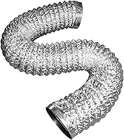 Cosmo 6 Inch x 6 Foot Aluminum Flexible Air Duct - Durable Ventilation for Range Hoods, HVAC, Grow Rooms & Kitchens