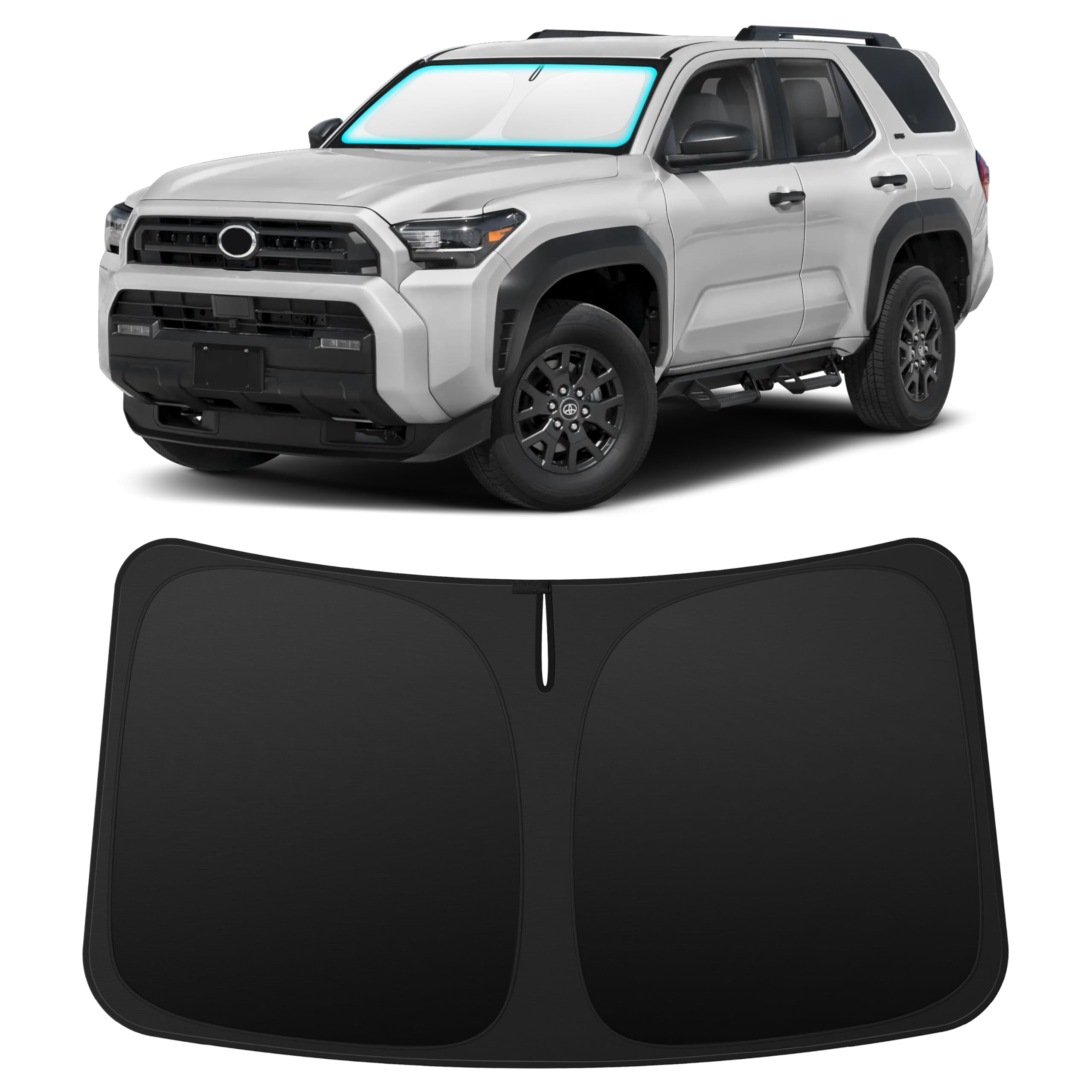 INSAUTO Custom Fit Windshield Sun Shade Accessories for Toyota 4Runner 2010-2025, Foldable Front Window Sunshade, UV & Heat Reflector, Keeps Interior
