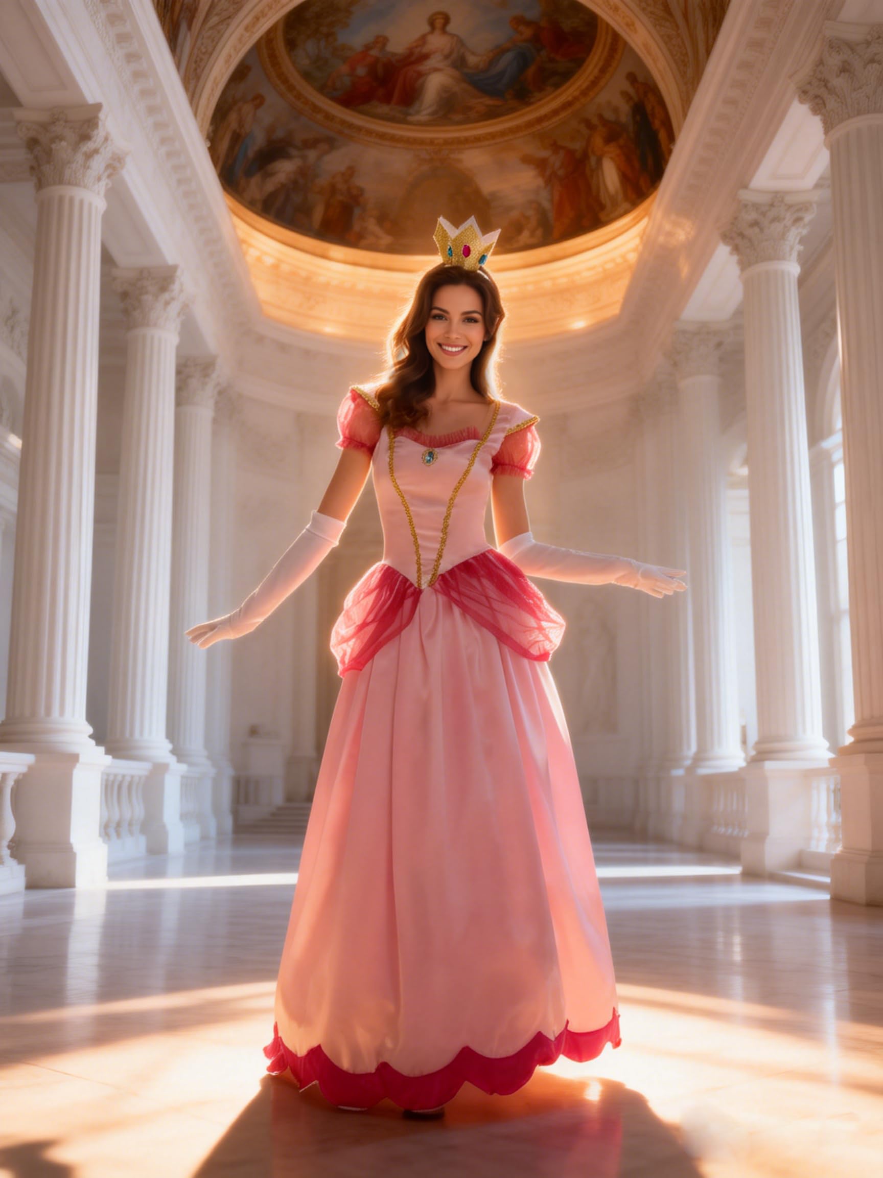 GOLDSTITCH Costume da principessa per Halloween, festa di compleanno, travestimento per cosplay