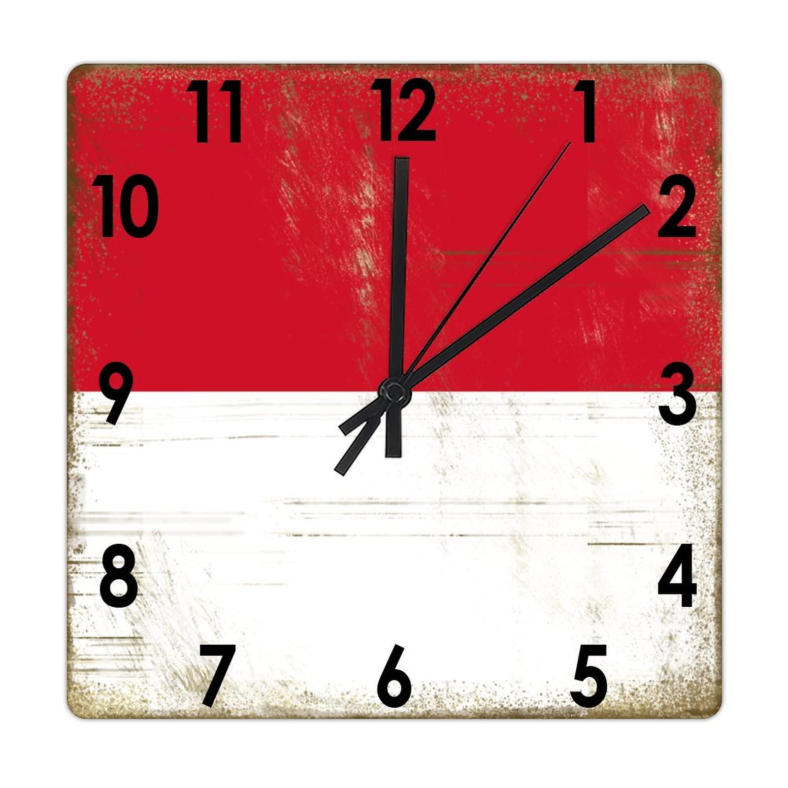 Horloge murale silencieuse en bois d'Indonésie 30 cm cosy