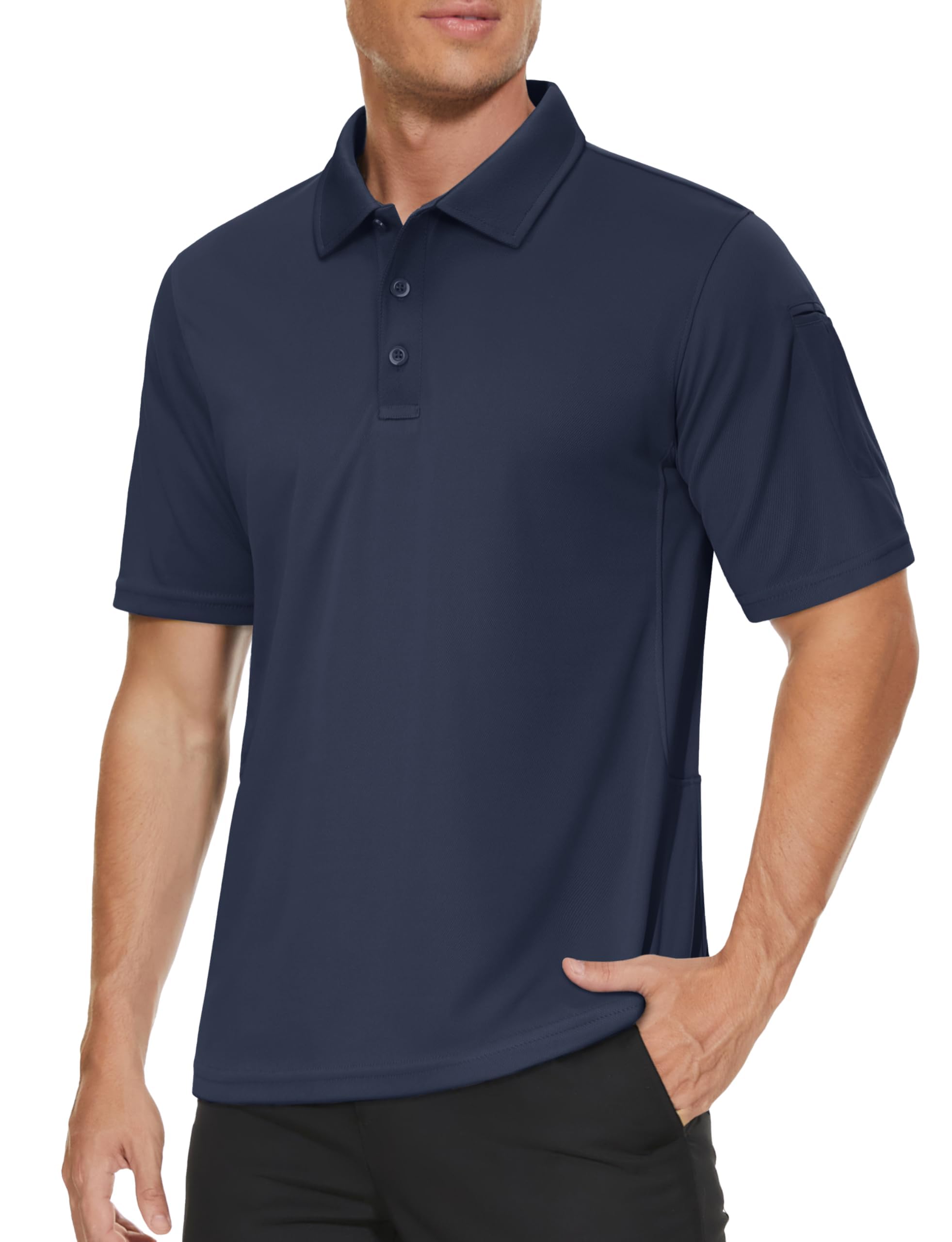 Men's Breathable Quick Dry Golf Polo Shirt Summer Outdoor Lightweight Short Sleeved Shirts