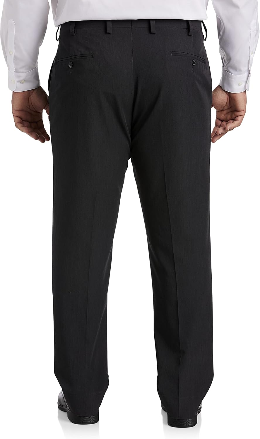 Oak Hill by DXL Men's Big and Tall Easy Stretch Dress Pants Charcoal 44 x 30