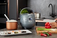 Yum Asia Panda Mini rizsfőző Ninja kerámia edénnyel, 0,63L kapacitás, 8 főzési program, fuzzy logic technológia, 350W, kobalt szürke 6