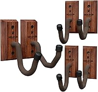 Vista 15 de Hold Up Displays - Soporte horizontal para pistolas y ganchos para escopetas almacenan cualquier rifle, escopeta y arco - Madera dura real cosechada
