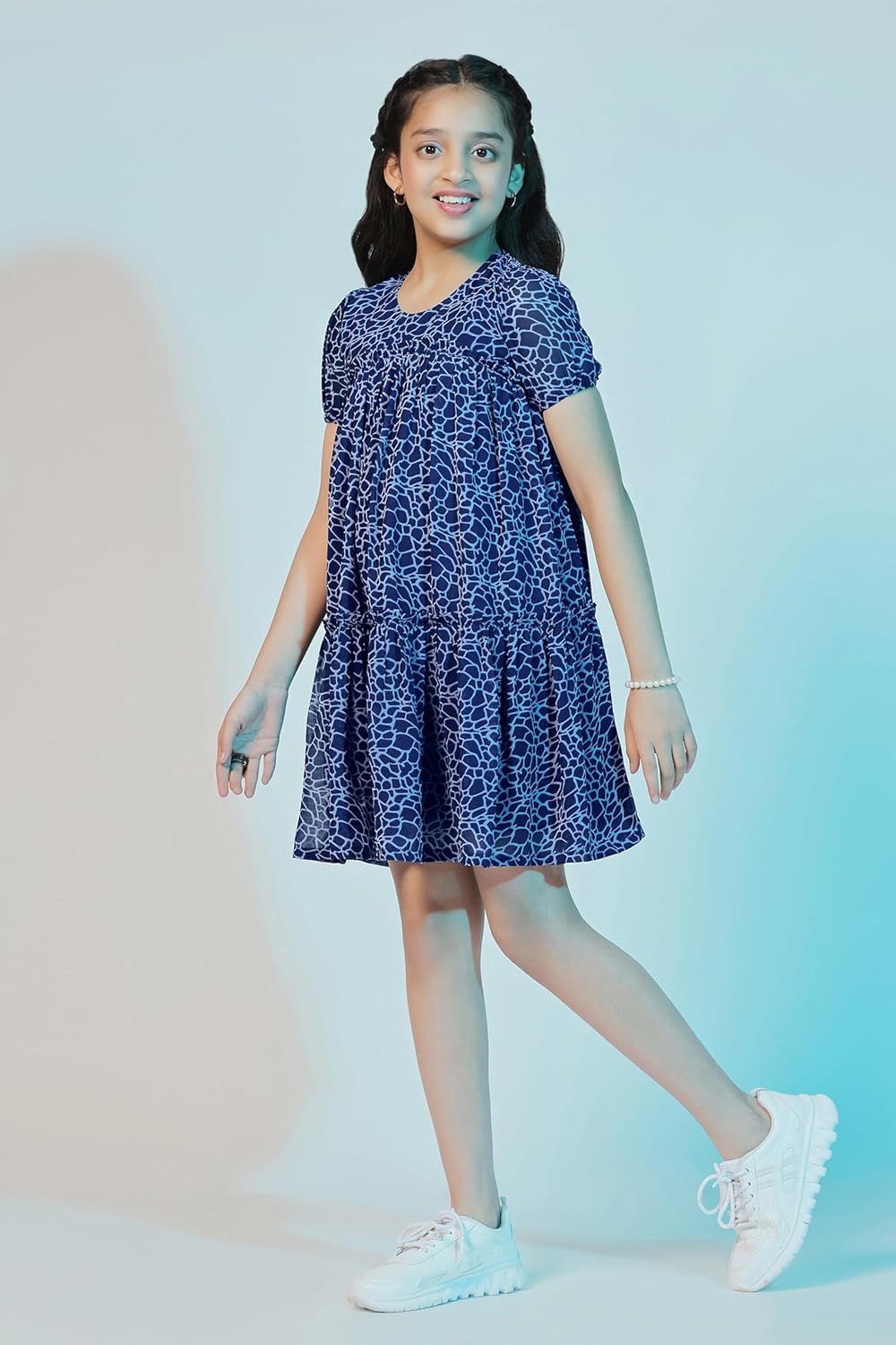 Fashion Dream Girl's Printed Above Knee Length Dresses|Western Dress for Girls|Kids Frock Dress for Kids Girls|Fancy Dress|Mini Dress offers donot miss