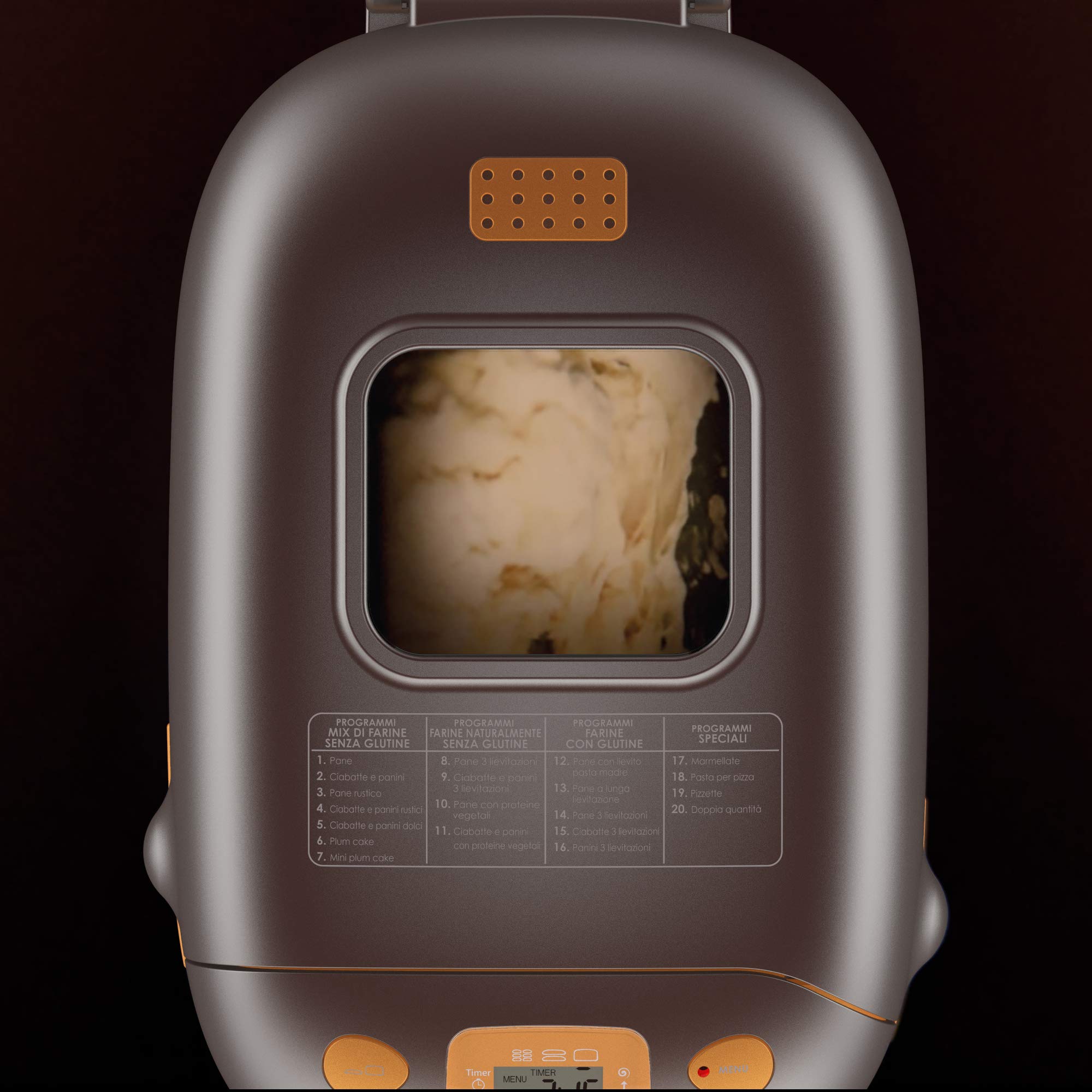 Imetec La Panetteria Plus Zero Glu Machine à Pain 20 Programmes Automatiques Marron