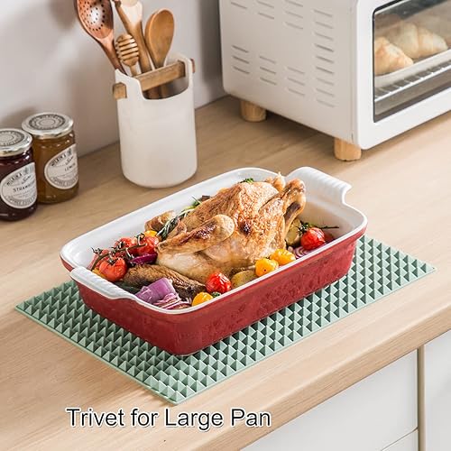 Miniatura 5 de Colinda Alfombrilla de silicona para secar platos y tazas, salvamanteles extra grandes para platos calientes, ollas calientes y almohadillas de gran