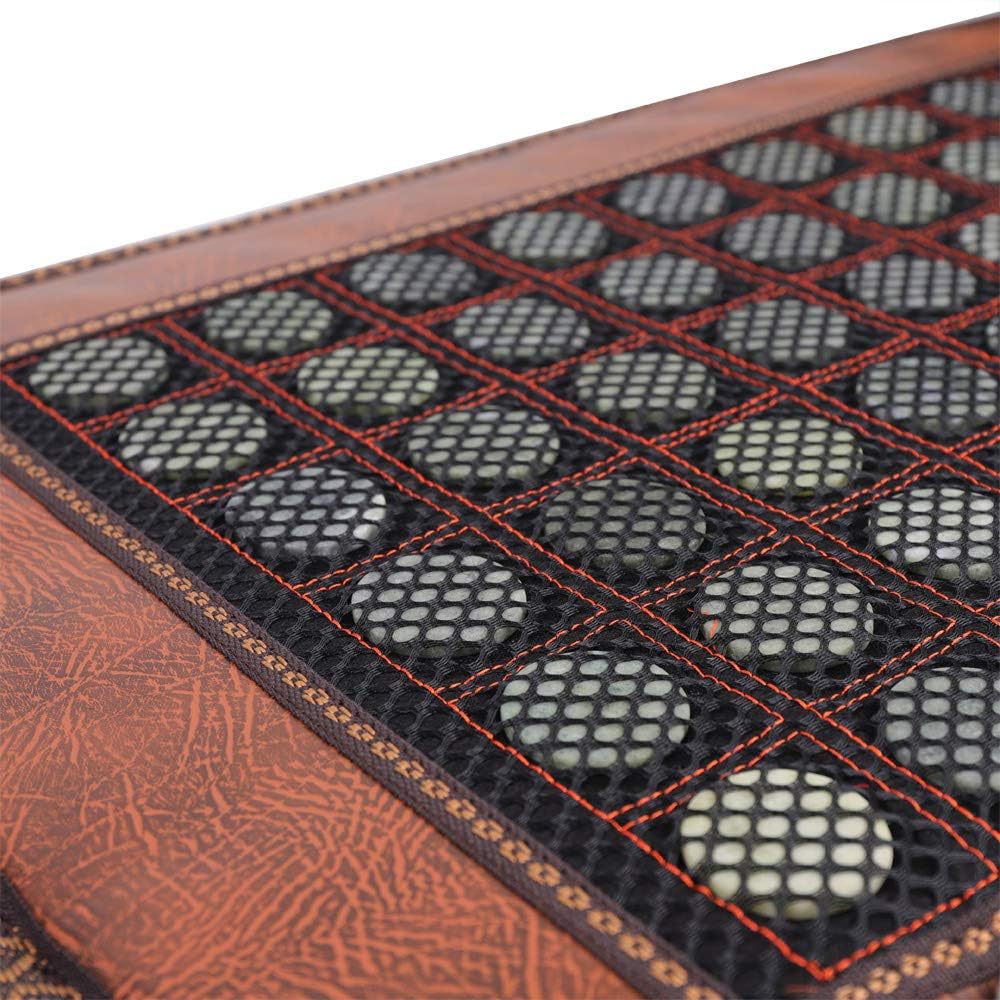 Flash Deals - 60% OFF Natural Jade Stone Heating Pad Mat 50cmx150cm Tourmaline Natural Jade Negative Ions Infrared Pad for Relieve Stress Electronic Instructions