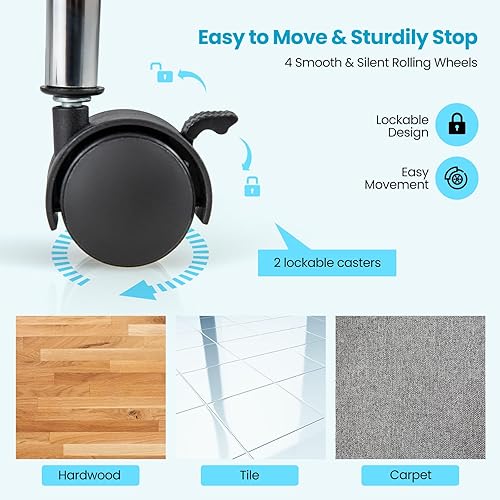 Miniatura 5 de Julimoon Carrito de almacenamiento con 6 cajones, organizador de cajones de almacenamiento móvil, carrito multiusos de plástico con ruedas para el