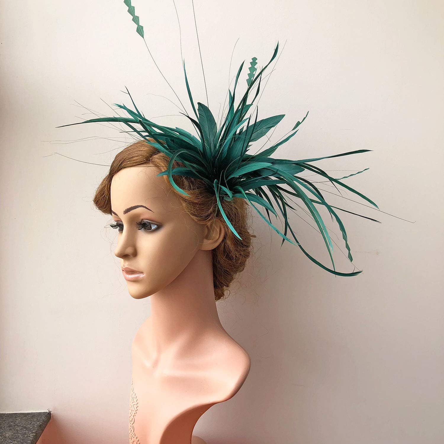 Customized Hair Flower Goose Feather Craft Feathers Flower Wired Mount DIY Millinery Fascinator Hat for Special Date