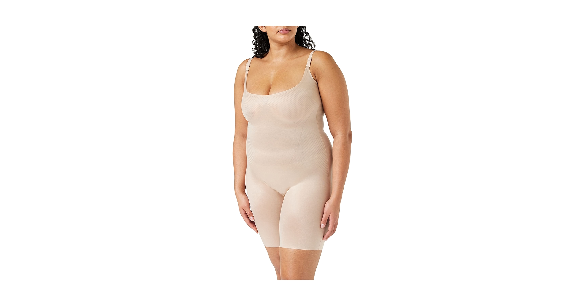 トップス xcxcbm SPANX® Thinstincts 2.0 Open-Bust Midthigh Bodysuit for Women