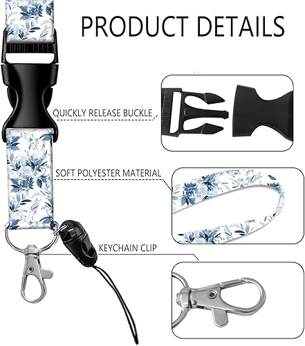 Miniatura 3 de BLOCIT - Soporte para tarjeta de identificación con cordón y clip retráctil, lindo cordón para tarjeta con nombre, protector de identificación