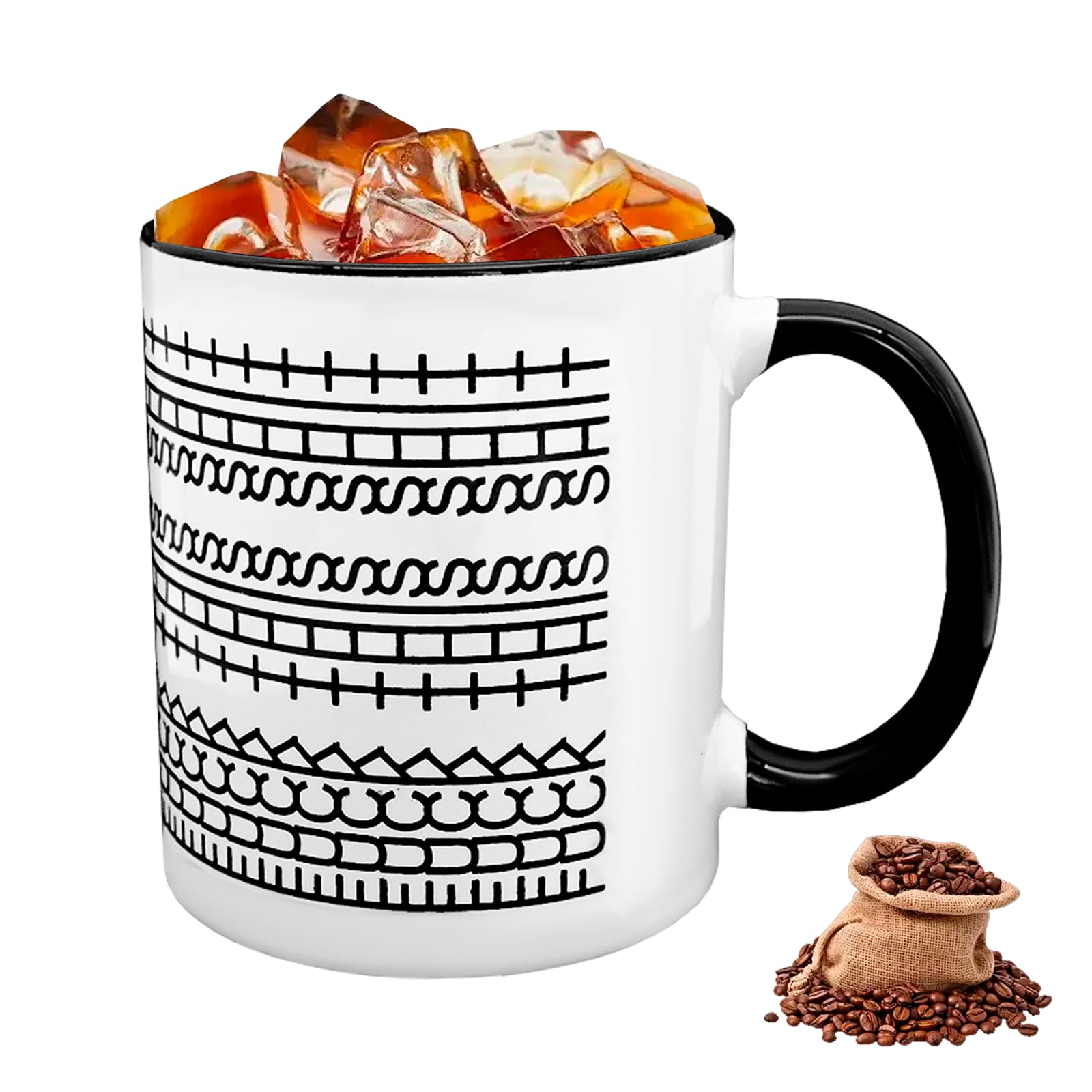 Mritrit Fuck This Shit Mug with Hidden Message for Office, 350ml Funny Ceramic Coffee Cup for April Fool's Day, Valentine's Day, Birthday Gifts (Black)
