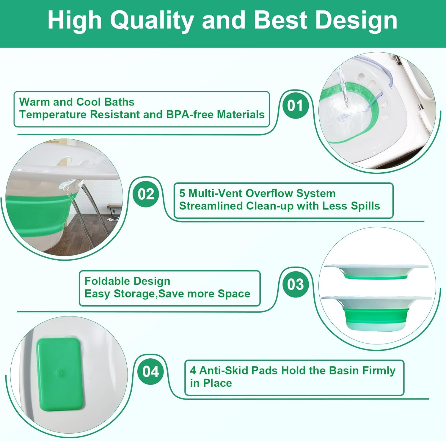 Buy Sitz Bath for Toilet Seat,Sitz Bath for Hemorrhoids，Yoni Steam Seat