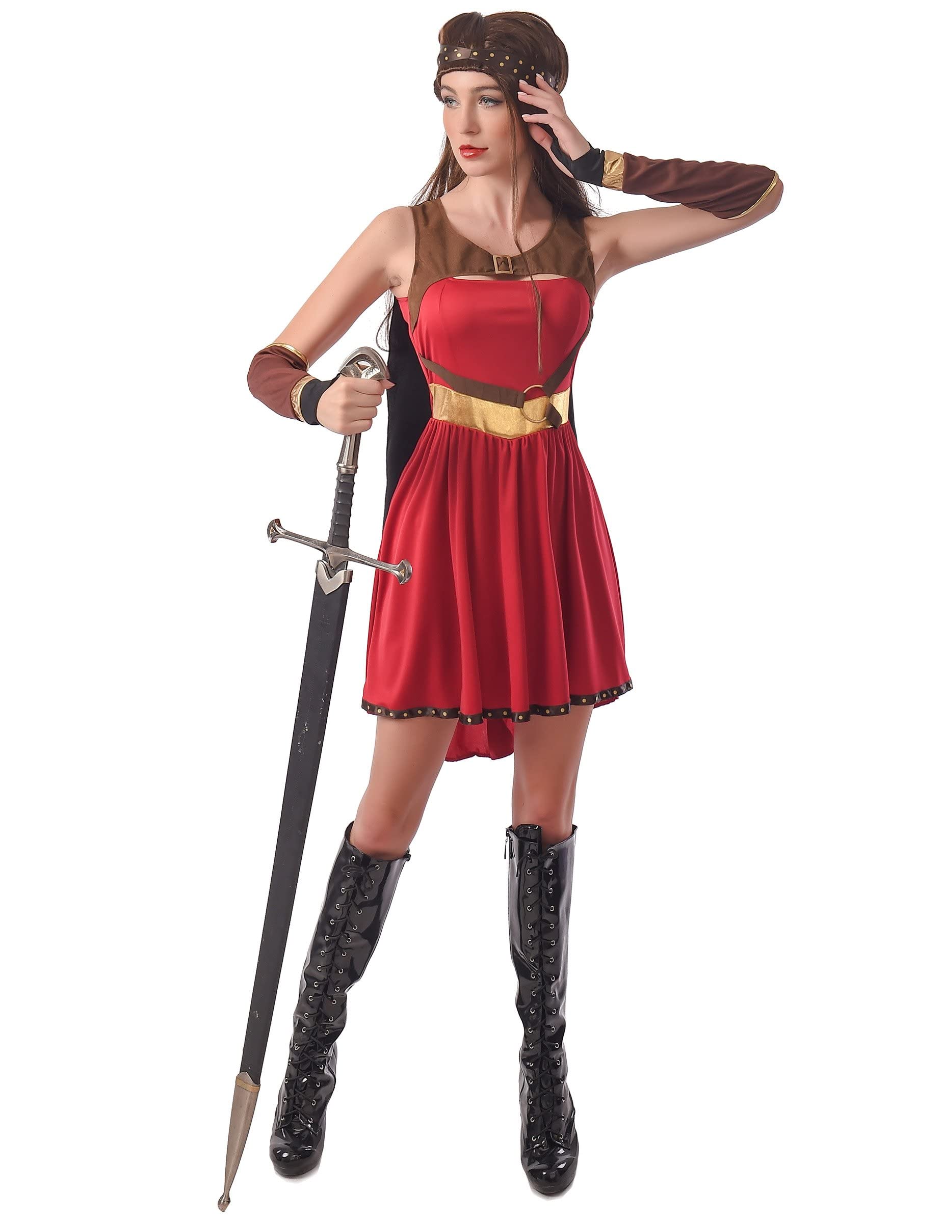 LUCIDA Disfraz de guerrera medieval para mujer