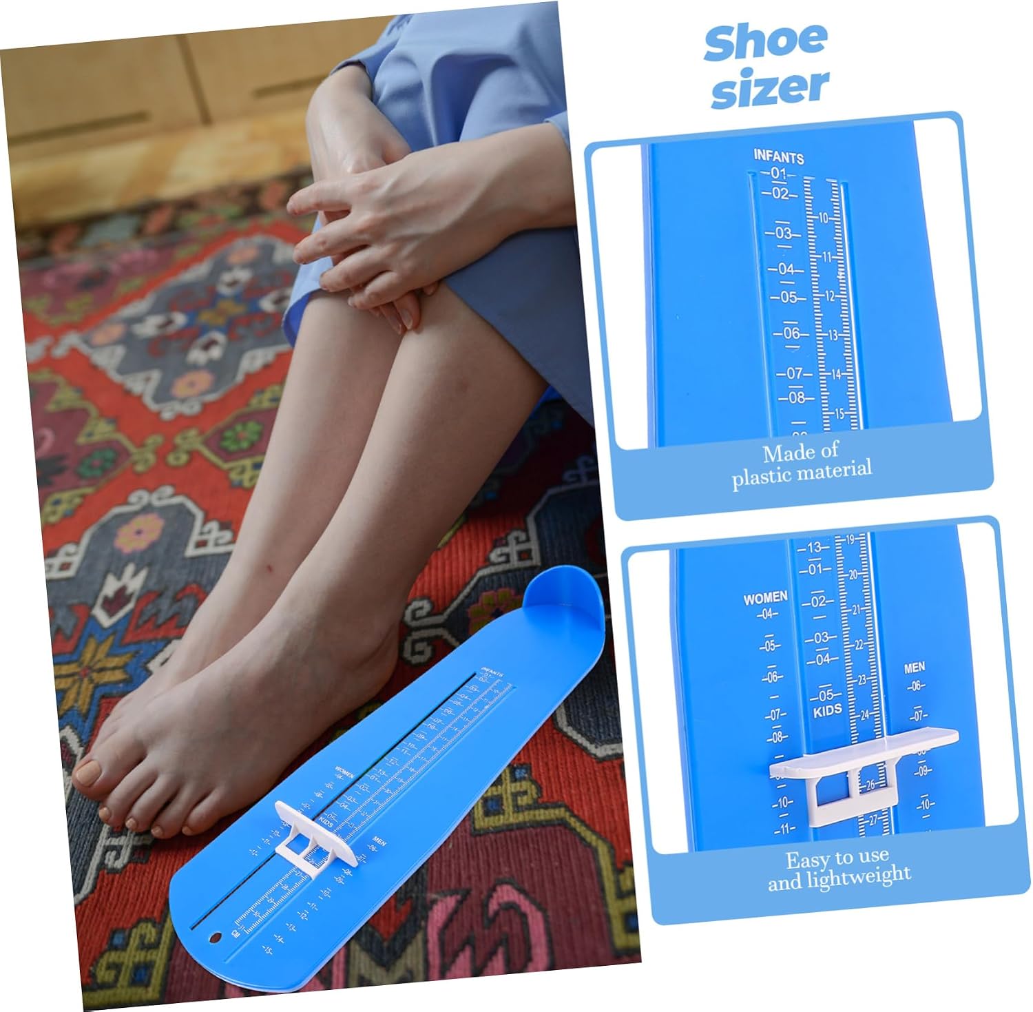 Shoe Size Measuring Shoes Online Sizer Feet Sizer Measure Feet Ruler Shoe Measuring Shoe Sizer Measuring Devices US Size Feet Measure Sizer Ruler Blue Abs