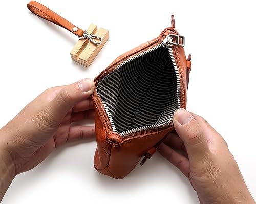 Miniatura 4 de IJUN Bolso de mano vintage hecho a mano para mujer, cuero de vaca curtido vegetal de aceite de grano completo