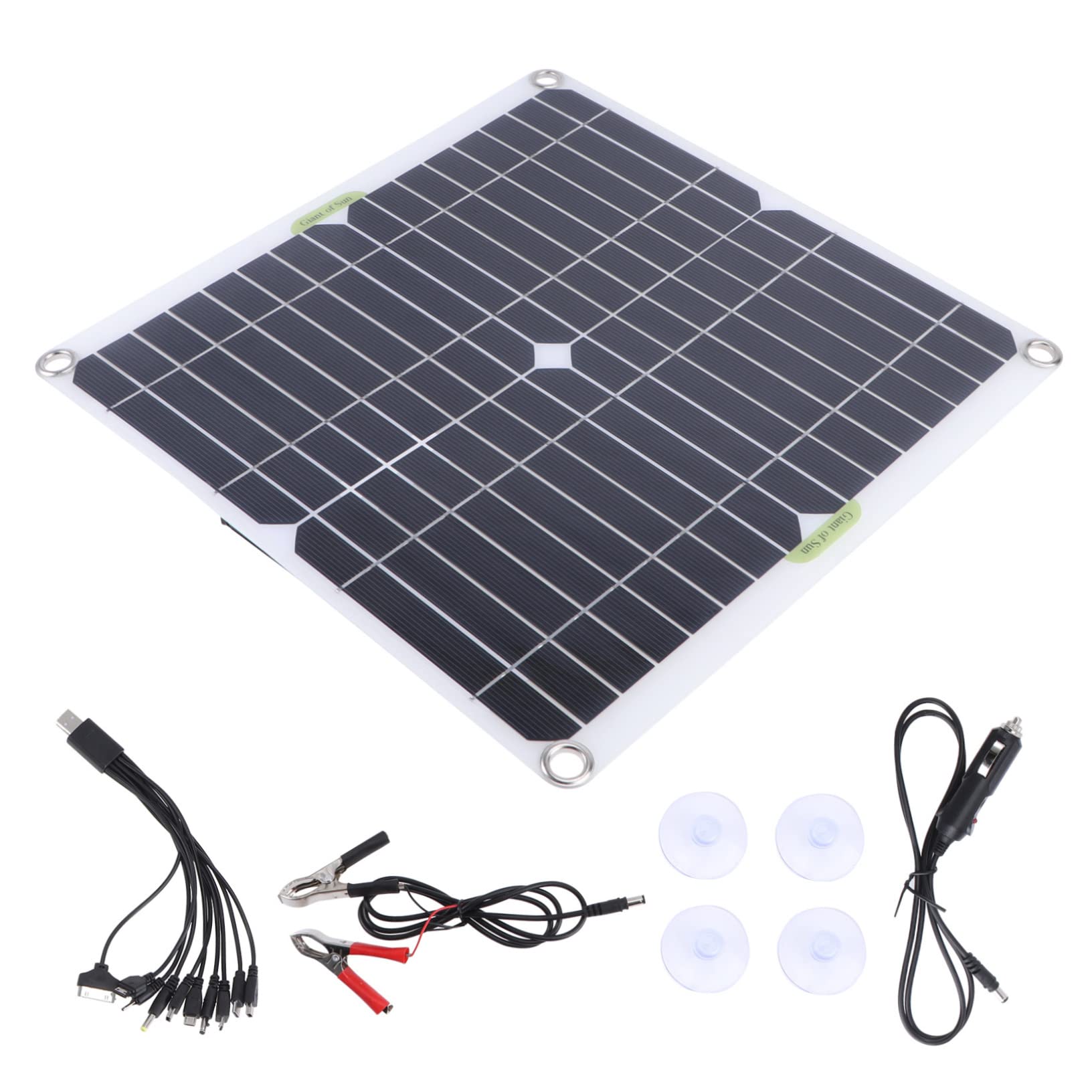 Kit de Panel Solar Monocristalino 200w, 1 Juego Negro | Alta Eficiencia de Conversión 98%, Portátil y Duradero, para Actividades al Aire Libre y Camping