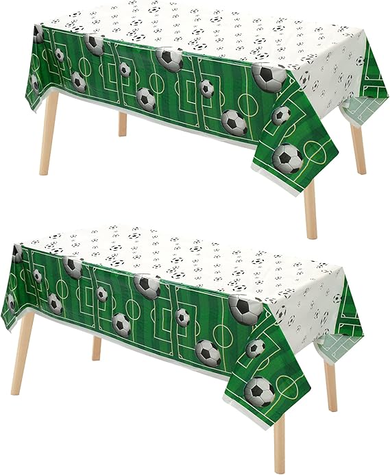 Soccer Tablecloth Party Decorations Supplies 2Pack Soccer
