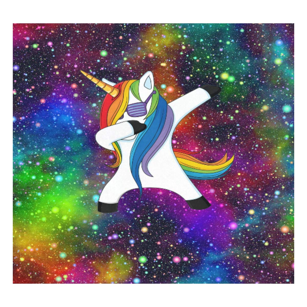Taza de viaje de acero inoxidable con aislamiento al vacío, doble pared, a prueba de fugas, colorido, diseño de galaxia y unicornio personalizado impreso en piel auténtica, 500 ml