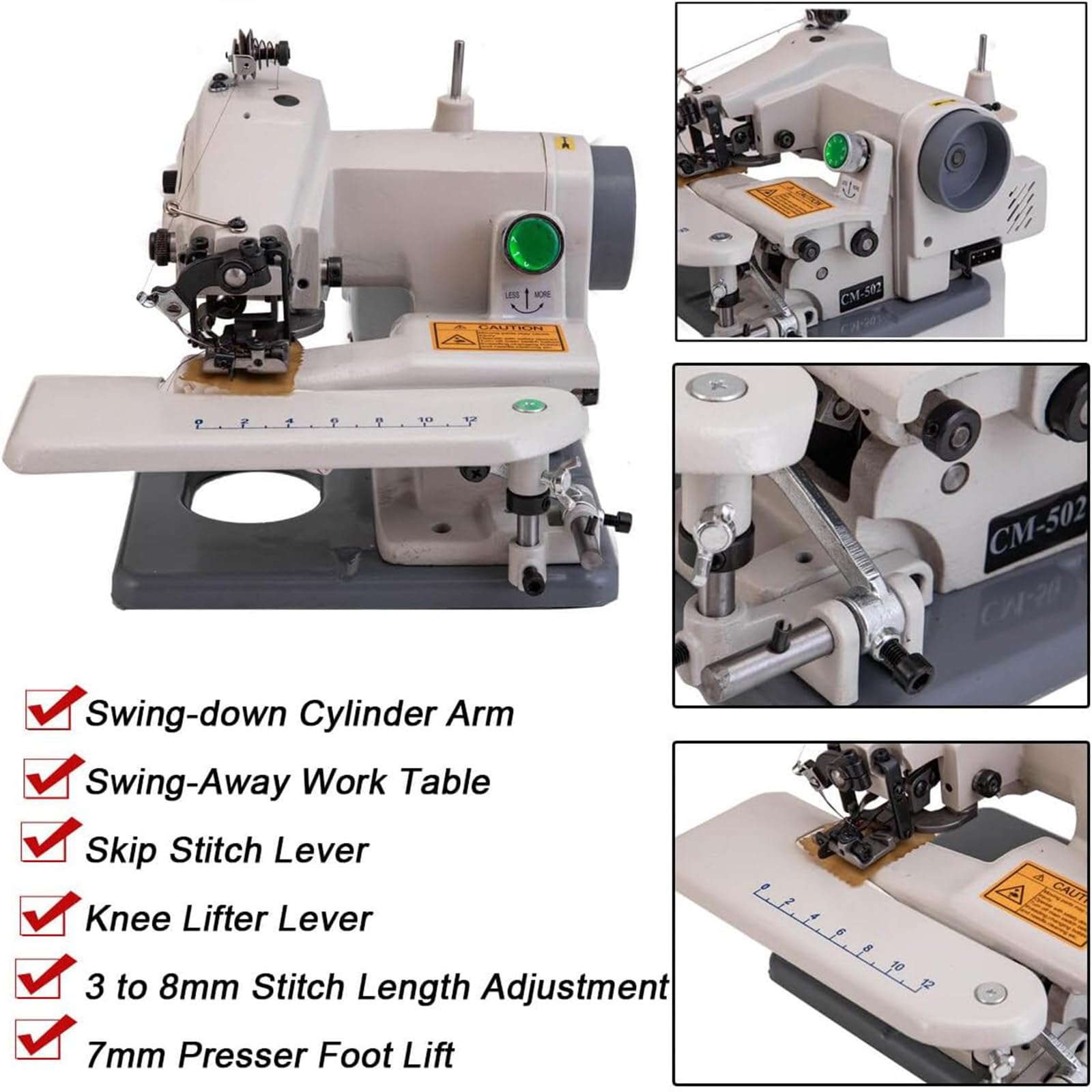 Máquina de Coser de Puntada Invisible, máquina de Coser de modista | dobladilladora de puntada invisible profesional con pedal,para puños,dobladillos sueltos,dobladillos de vestidos,faldas