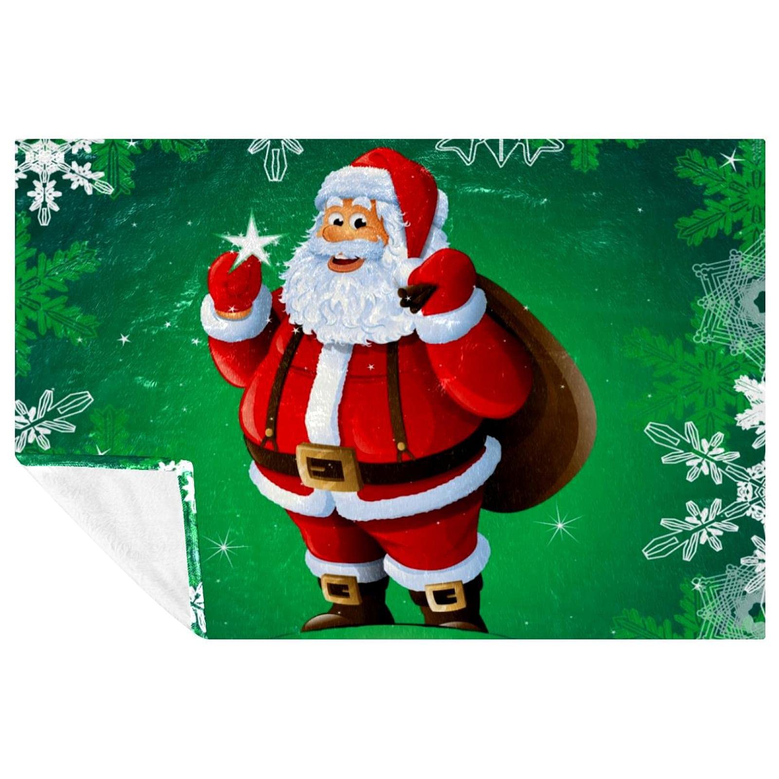 Couverture douce Père Noël pour pique-nique et camping d'hiver