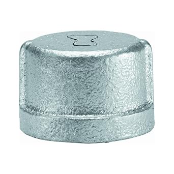 Anvil 8700132650, Malleable Iron Pipe Fitting, Cap, 1/2" NPT Female, Galvanized Finish