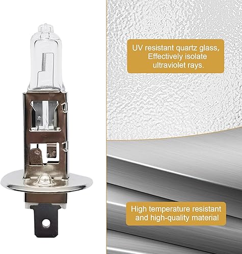 Miniatura 53 de gunhunt 2 bombillas halógenas H4-55W para automóvil, haz de cuarzo de 12 V, luz antiniebla de luz antiniebla de haz bajo/alto, bombilla todo en uno