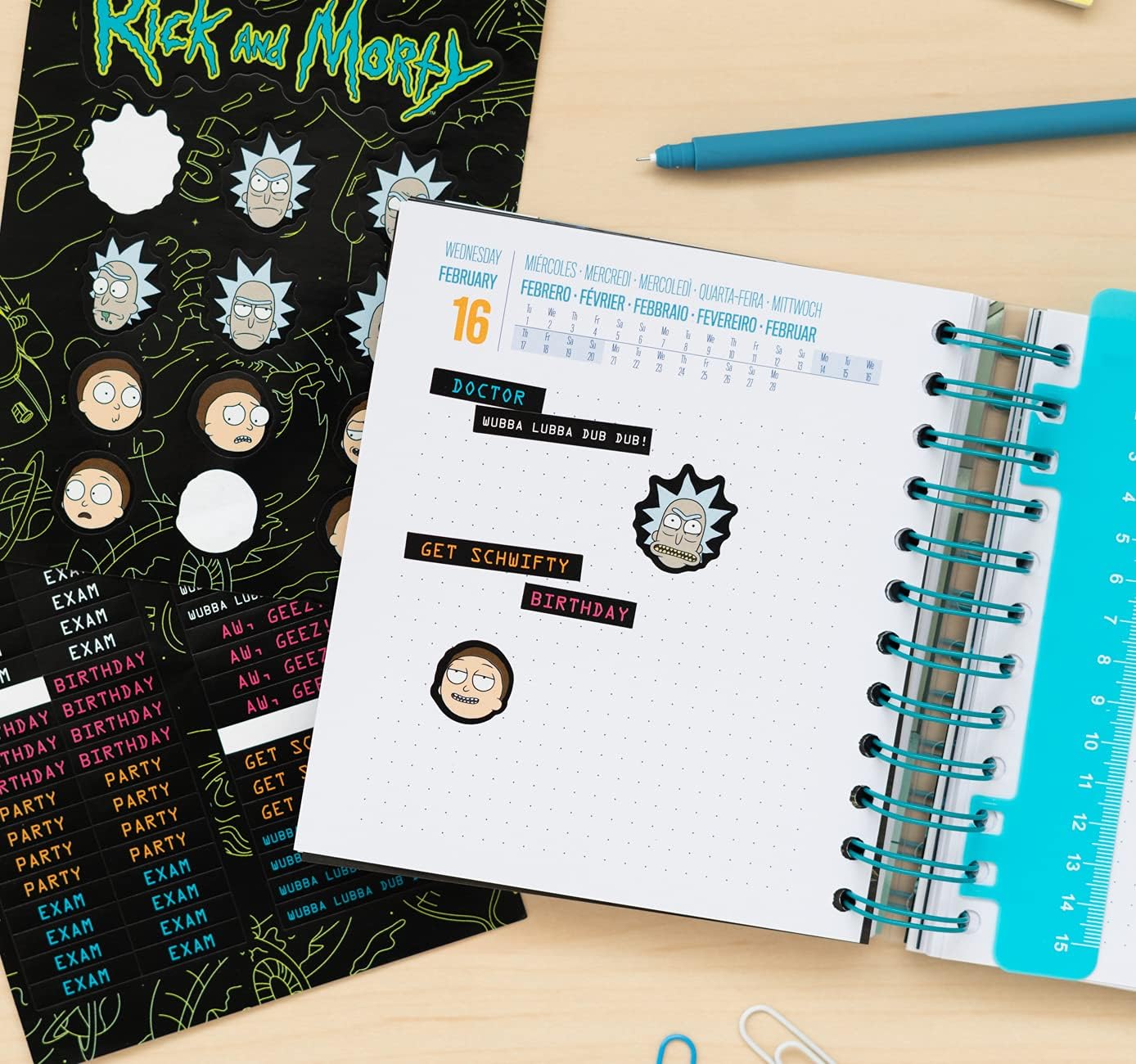 Grupo Erik: Official Rick & Morty Academic Diary 2021-2022 Day to Page - 11 Months Mid Year Diary August 2021 - June 2022 - Image 5