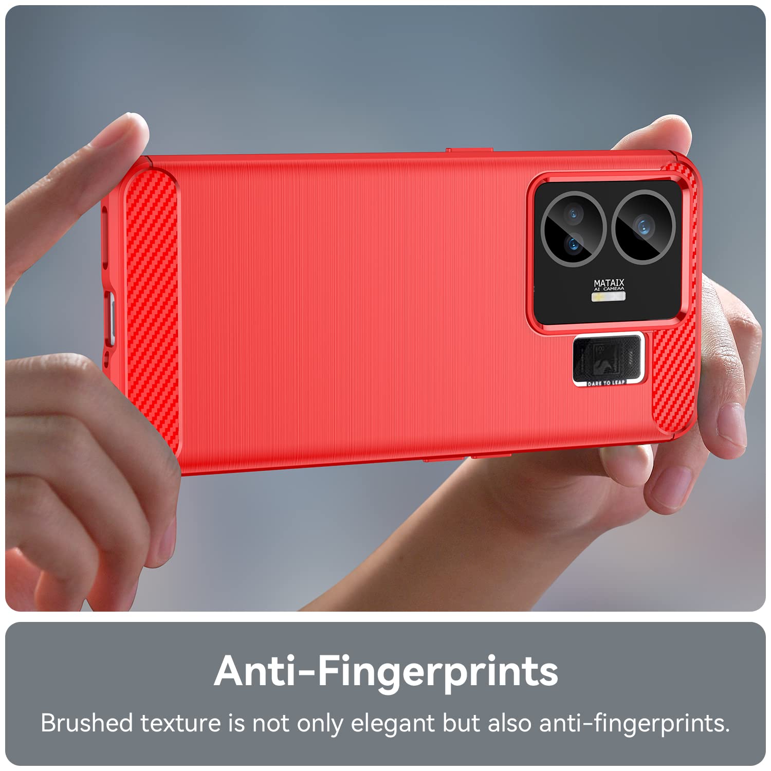 Custodia Protettiva Per Realme GT Neo5 / GT3 Con Anello Girevole 360° - TPU E PC Antiurto, Colore Rosso
