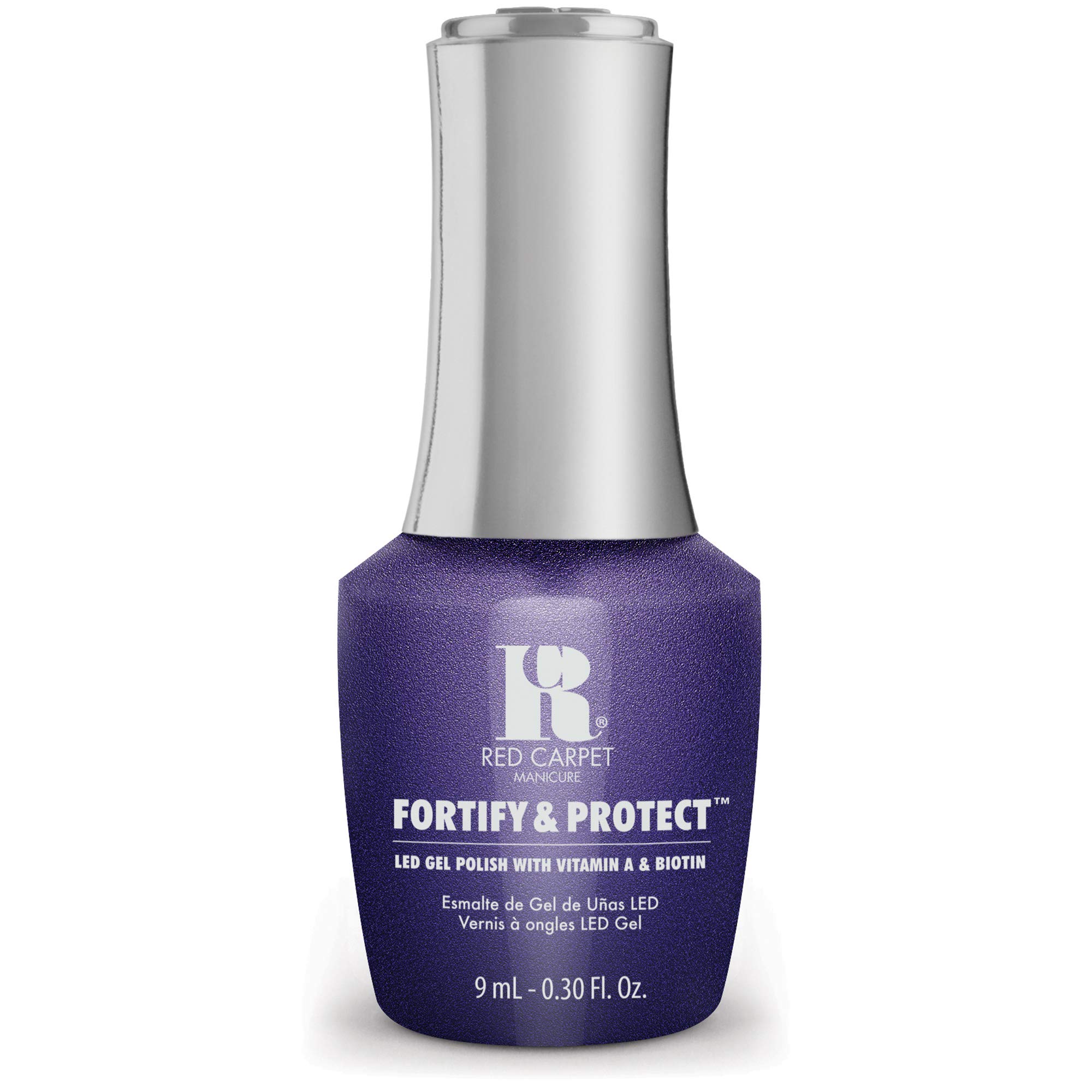 Red Carpet Manicure Fortify & Protect LED Gel Nail Color - Long-Lasting, Vibrant, Professional Quality, High Shine, Chip-Resistant - Infused with Vitamin A & Biotin (Femme Fatale, 0.3 Fl Oz)