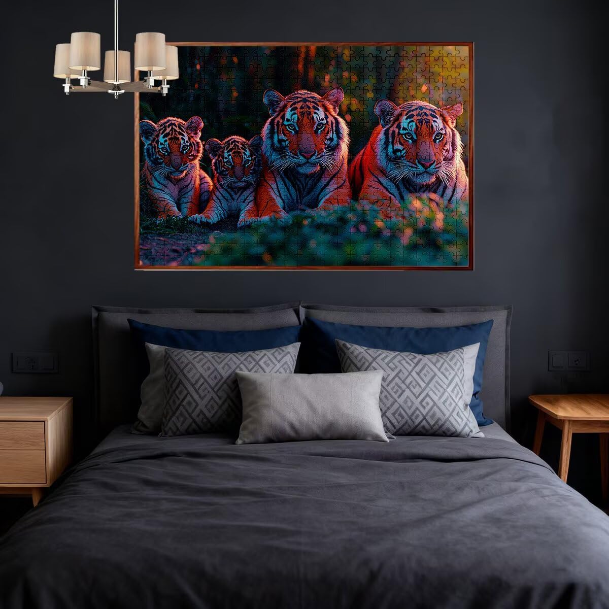 Puzzle dla dorosłych, 5000, tygrysy, 5000 sztuk, dla dorosłych, drewniane gry logiczne, klasyczna, edukacyjna, wymagająca gra dla całej rodziny, dekompresja, prezenty dekoracyjne, 156 x 105 cm, K-17