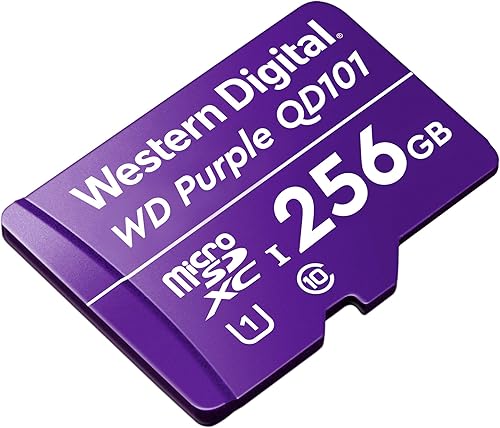Vista 2 de Western Digital WD Purple SC QD101 - Tarjeta microSDXC de videovigilancia (256 GB, ultra resistencia hasta 128 TBW)
