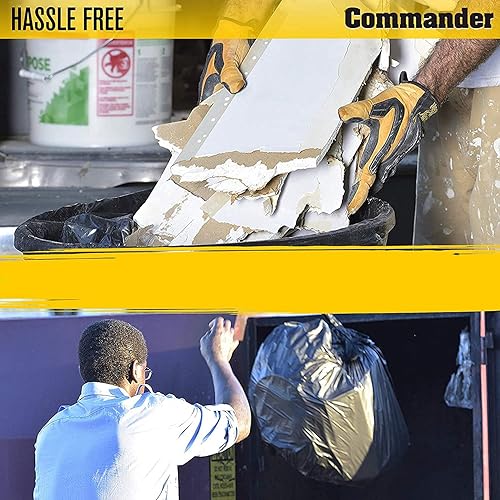 Miniatura 2 de Commander Bolsas de basura negras altas con cordón para cocina, de 20 a 30 galones, 1.1 milésimas de pulgada de diámetro, 30 x 33 pulgadas, paquete