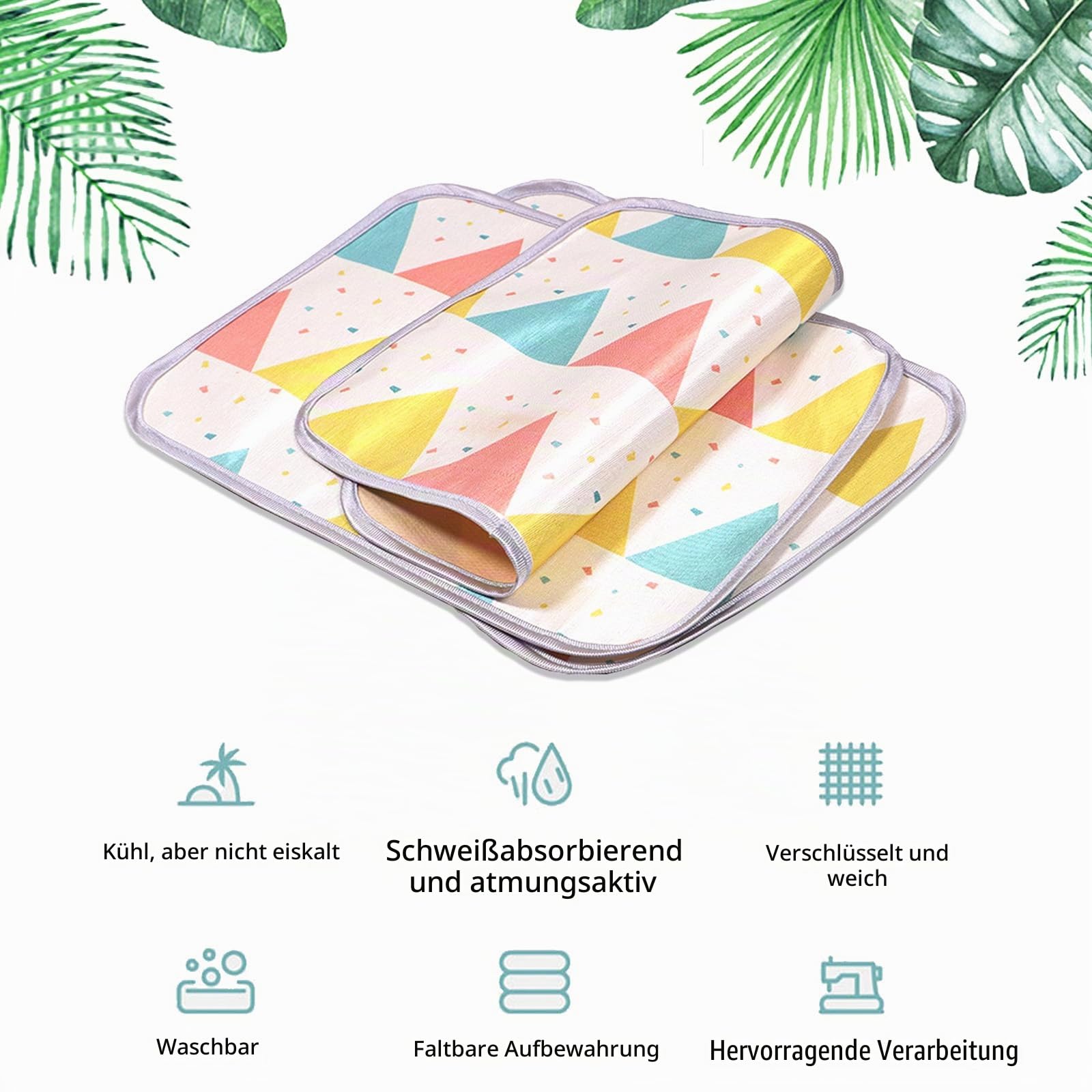 2er-Pack Haustier Kühlmatte, Waschbares Kaninchen-Kühlkissen, 50x40cm Katzen Kühlbettchen Selbstkühlende Matte, Haustier Eismatte Sommer Hamster Kühlkissen, Kühlplatte für Kaninchen