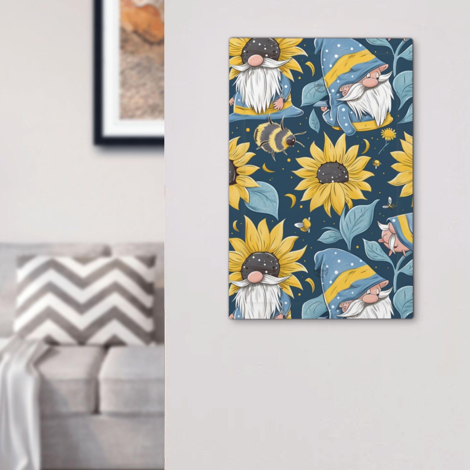 Daisy Flower Bee Decorative Switch Plate Cover - 1-Gang Blank Wall Plate For Unused Outlets, White PC
