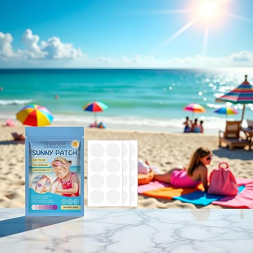 Miniatura 4 de 24 calcomanías UV para protector solar, calcomanías de crema solar para volver a aplicar, calcomanías de detección UV impermeables, recordatorio de